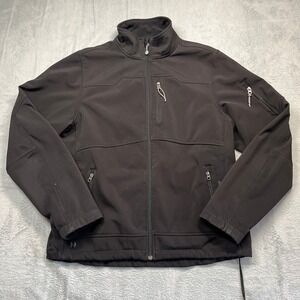 Black Diamond Softshell Jacket Women Black Full Zip Fleece Lined Performance L